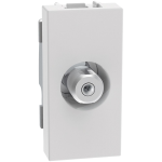 Presa SAT Connettore coassiale TV tipo F - impedenza 75 ohm - aggancio a vite - 1 modulo - bianco MatixGO JW4202F